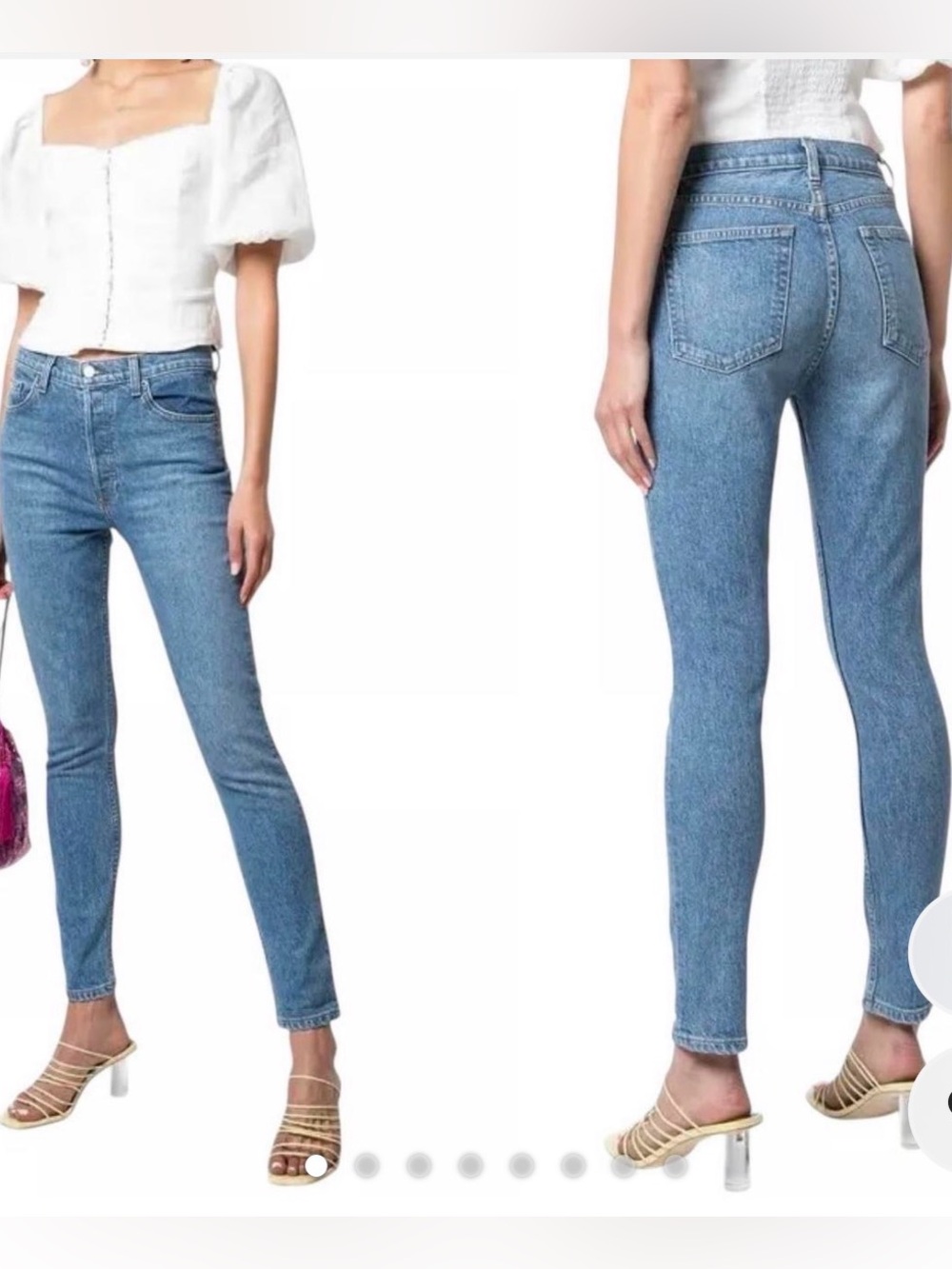 Reformation Women's Light Blue Skinny Jeans